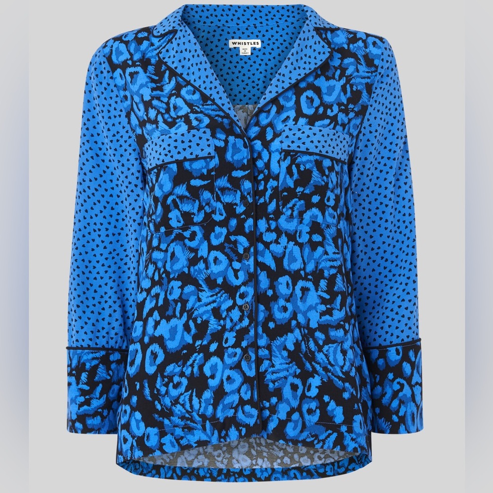 Whistles animal print Button Up size M